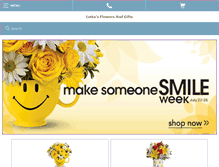 Tablet Screenshot of lettasflowersbryant.com